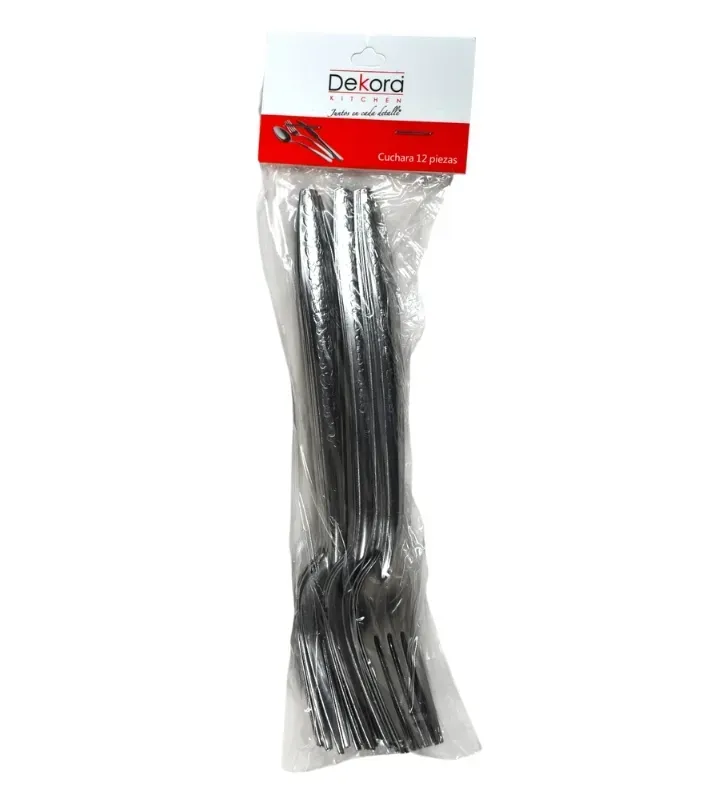 Set de Tenedores de Cocina de Acero Inoxidable Dekora 12 Pzas – G0823