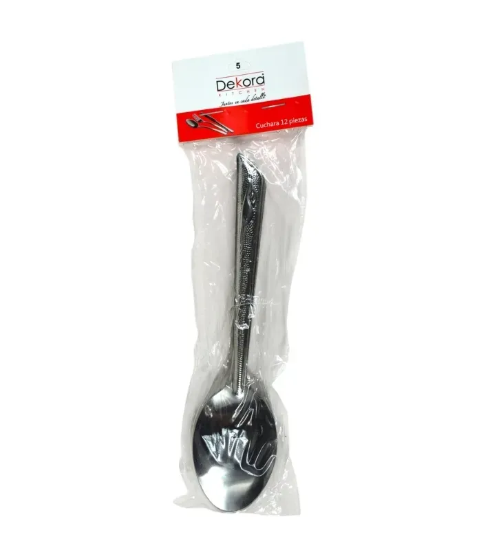 Set de Cucharas de Cocina de Acero Inoxidable Dekora 12 Pzas – G0824