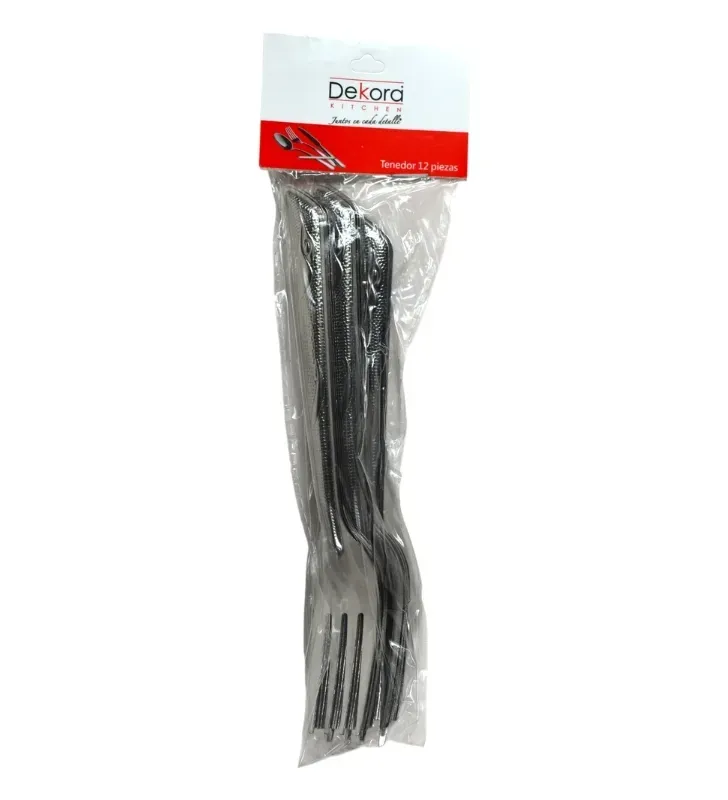 Set de Tenedores de Acero Inoxidable Dekora Alcatraz 12 Pzas – G0825