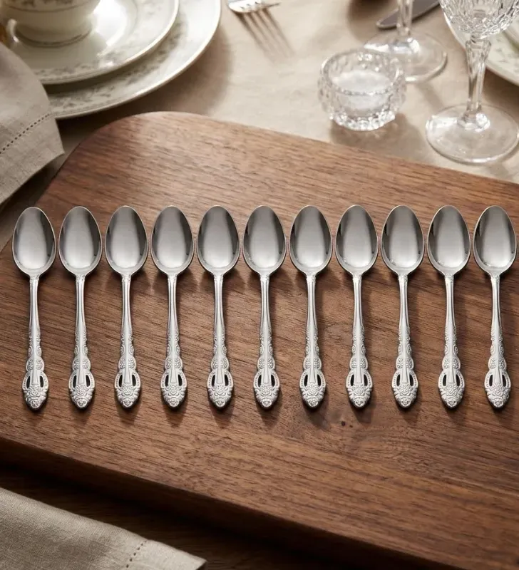 Set de Cucharas de Acero Inoxidable Dekora Decoradas 12 Pzas – G0820