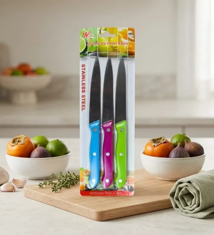 Set de Cuchillos de Cocina de Plástico 3 Pzas Dekora – G5423