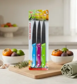 Set de Cuchillos de Cocina de Plástico 3 Pzas Dekora – G5423