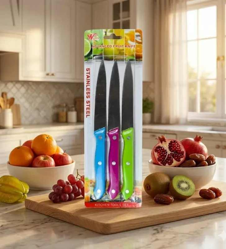 Set de Cuchillos de Cocina de Plástico 3 Pzas Dekora – G5423