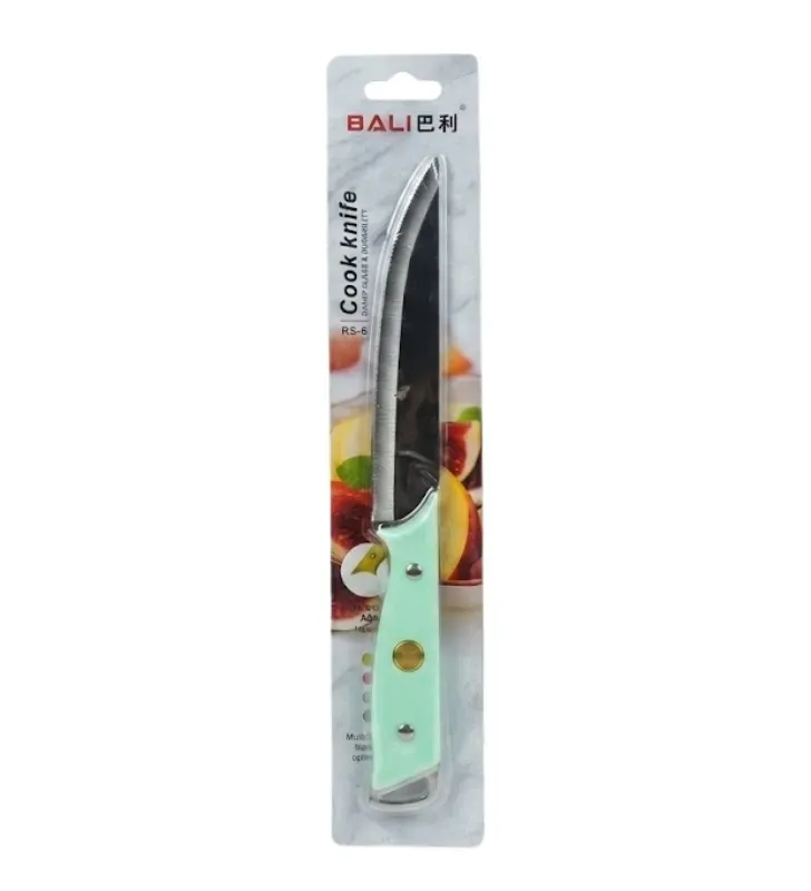 Cuchillo de Cocina Acero Inoxidable 6" Colores Dekora – G5397
