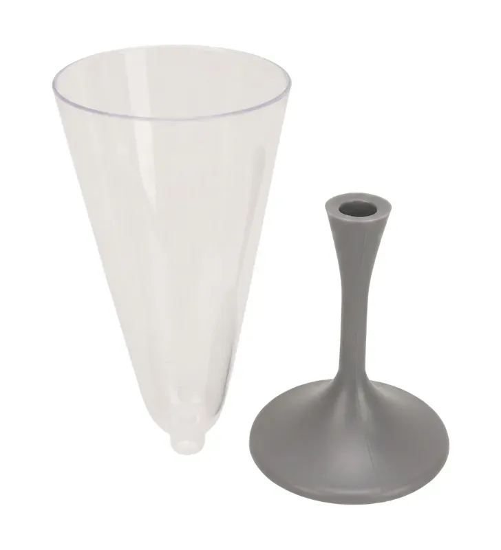 Juego de Copas Plásticas Celebración Plastiapan 10 Pzas Gris