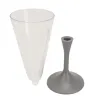 Juego de Copas Plásticas Celebración Plastiapan 10 Pzas Gris