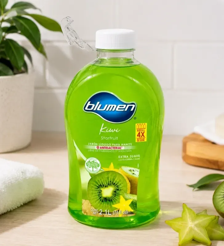 Jabón Líquido Antibacterial Kiwi 2100ml Blumen – Botella Gota