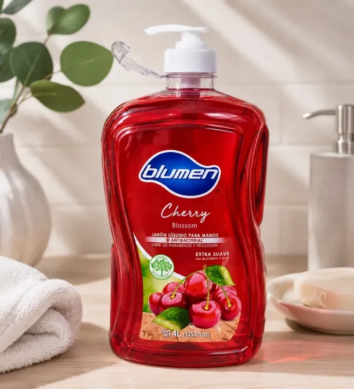 Jabón Líquido Antibacterial Cherry Blossom 4L Blumen Porrón
