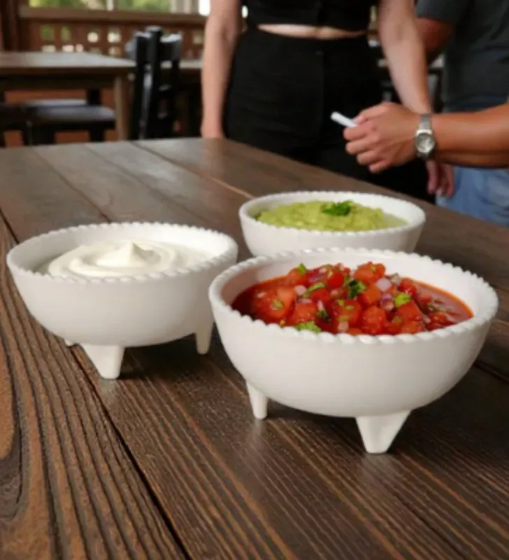 Molcajete Salsero Plástico Blanco 300ml – Abastecedora Mercantil