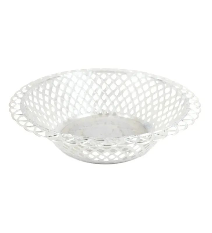 Panera Plástica Transparente Tejida Angelito Recuerdo Eventos