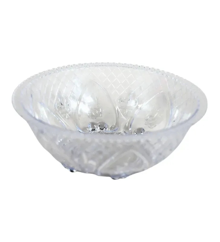Salsera Plástica Transparente Cristal Rosas – Abastecedora Mercantil