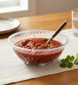 Salsera Plástica Transparente Cristal Rosas – Abastecedora Mercantil