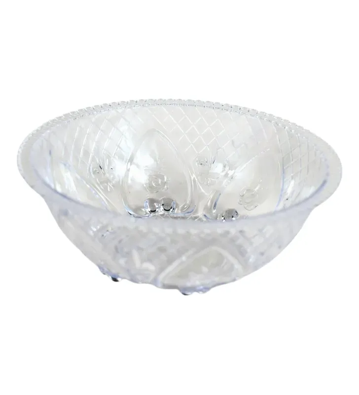 Salsera Plástica Transparente Cristal Rosas – Abastecedora Mercantil