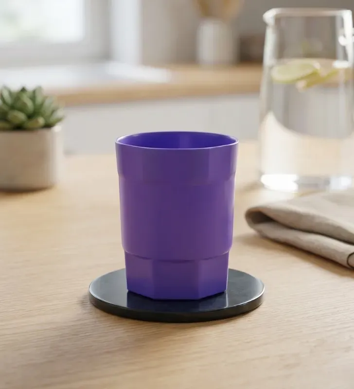 Vaso de Plástico Octagonal de Colores – Abastecedora Mercantil