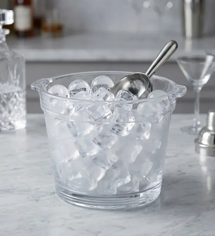 Hielera Plástica Transparente Lisa Cristal – Abastecedora Mercantil