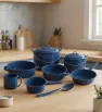 Batería de Cocina de Peltre 10 Pzas Azul Cinsa Esperanza