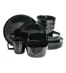 Vajilla Negra Brillosa de Gres Giselle 16 pz – Cuisine Spot