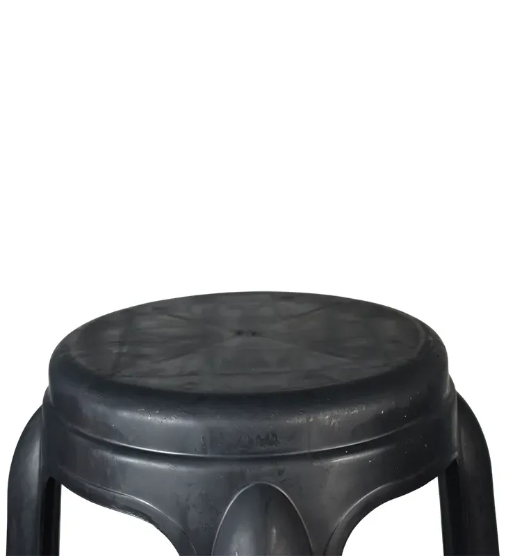 Banco redondo negro 46 cm alto