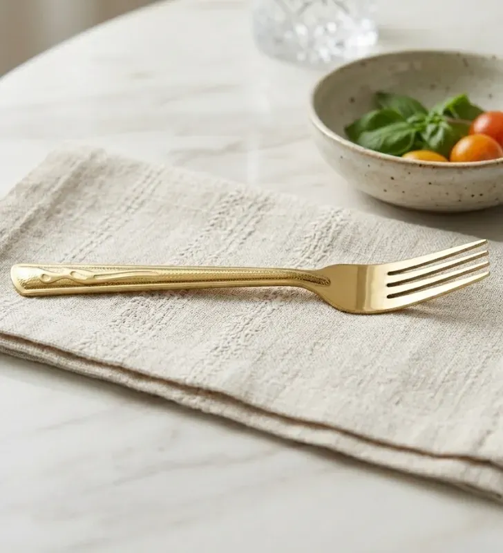 Tenedor de Mesa Dorado Alcatraz Aura – Ranieri 97170