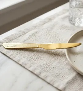 Cuchillo de Mesa Dorado Alcatraz Aura – Ranieri 97171