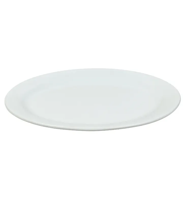 Platón Oval de Cerámica Polar Blanco 31 cm – Anfora