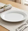 Platón Oval de Cerámica Polar Blanco 31 cm – Anfora