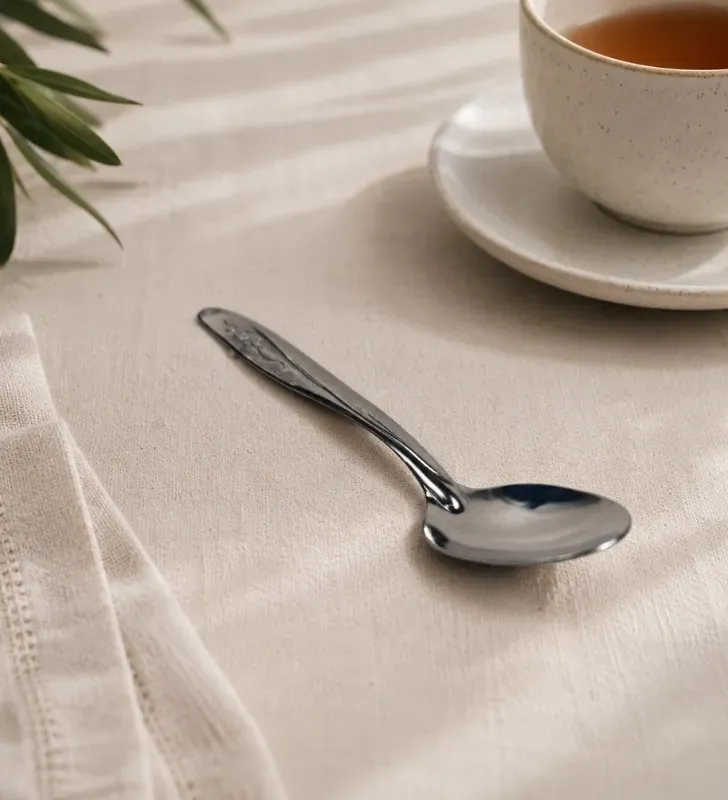 Cuchara de Té Jazmín-Möven | Acero Inoxidable con Grabado