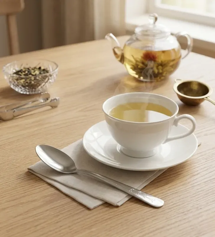 Cuchara de Té Maya-Möven | Acero Inoxidable Grabado Tradicional