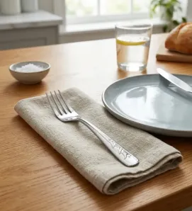 Tenedor de Mesa Maya-Möven | Acero Inoxidable Grabado Tradicional