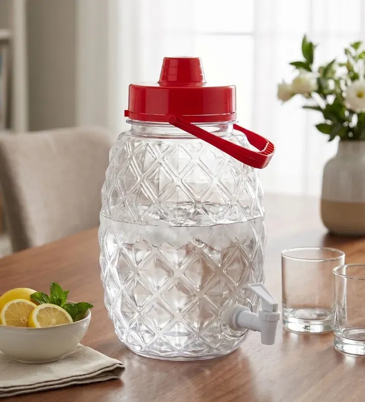 Vitrolero Envase Piña 15L Natural con Llave y Asa | ALCAPET