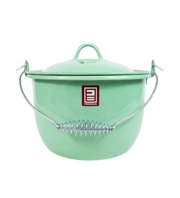 Olla de Peltre No. 22 Verde Pistache con Tapa – Prodesa