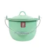 Olla de Peltre No. 22 Verde Pistache con Tapa – Prodesa