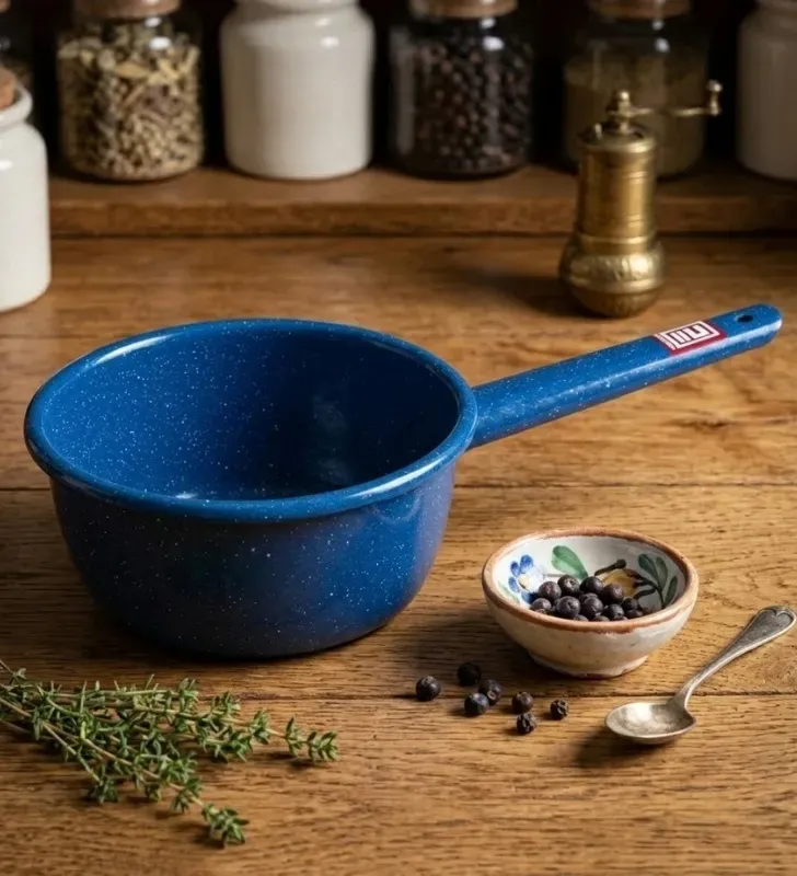 Cacerola de Peltre No. 18 Azul Zafiro con Mango – Prodesa