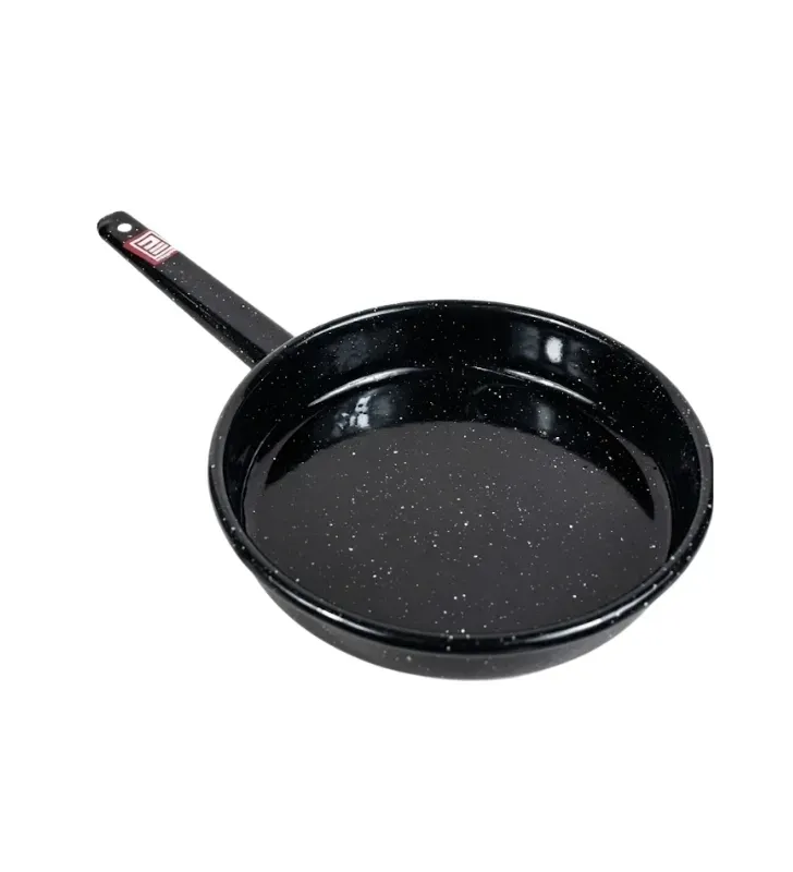 Sartén de Peltre No. 22 Negro Moteado con Mango – Prodesa