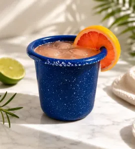 Tequilero de Peltre Azul Zafiro Jaspeado – Prodesa