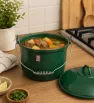 Olla de Peltre No. 24 Verde Esmeralda Jaspeado con Tapa – Prodesa