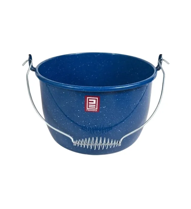 Olla de Peltre No. 24 Azul Zafiro Jaspeado con Tapa – Prodesa