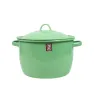 Olla Recta de Peltre No. 26 Verde Pistache con Tapa – Prodesa