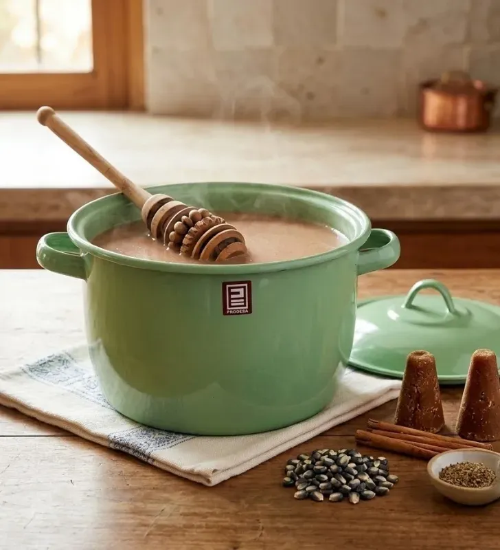 Olla Recta de Peltre No. 26 Verde Pistache con Tapa – Prodesa