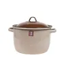 Olla Recta de Peltre No. 26 Rosa Coral con Tapa Café – Prodesa