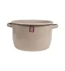 Olla Recta de Peltre No. 26 Rosa Coral con Tapa Café – Prodesa