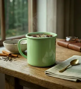 Vaso de Peltre No. 14 Verde Pistache con Asa – Prodesa
