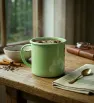 Vaso de Peltre No. 14 Verde Pistache con Asa – Prodesa