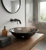 Lavamanos de Peltre 40 cm PRODESA Negro Moteado | Acero Porcelanizado