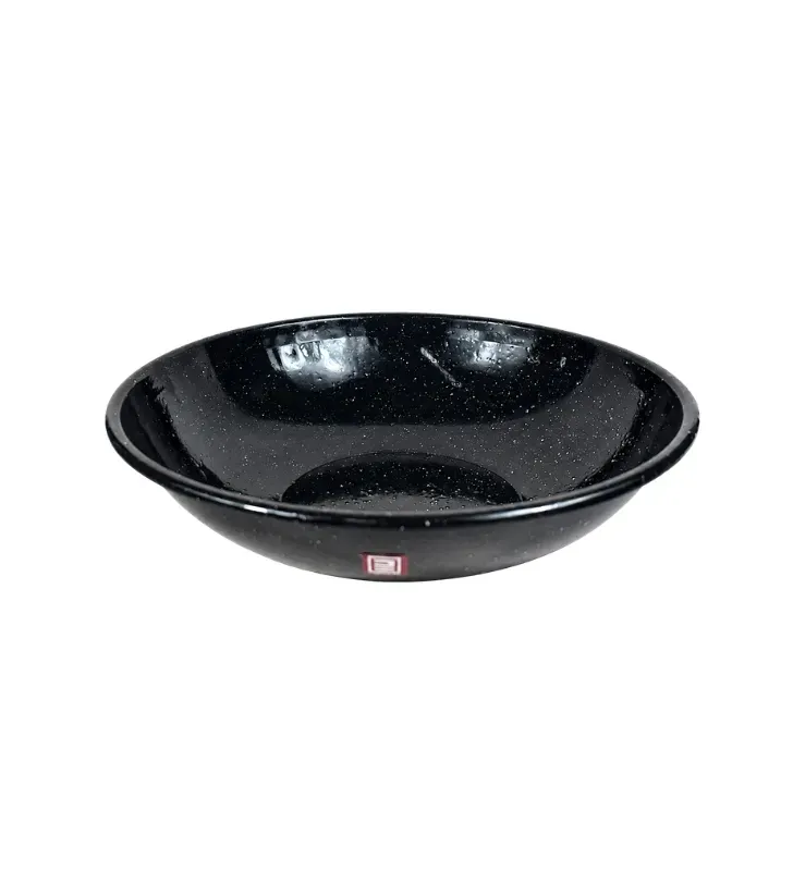 Lavamanos de Peltre 40 cm PRODESA Negro Moteado | Acero Porcelanizado