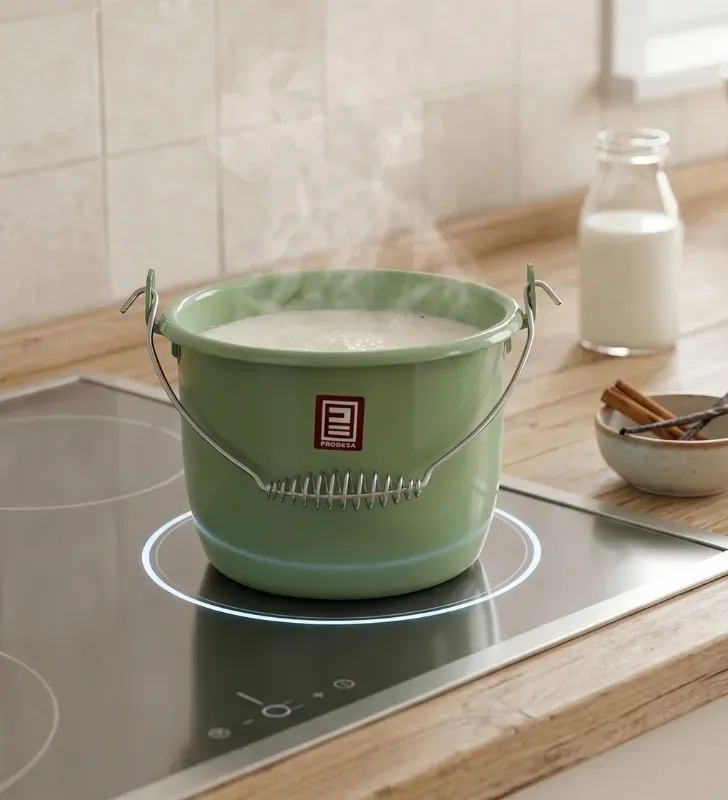 Vaso Lechero de Peltre No. 18 Verde Pistache con Asa – Prodesa