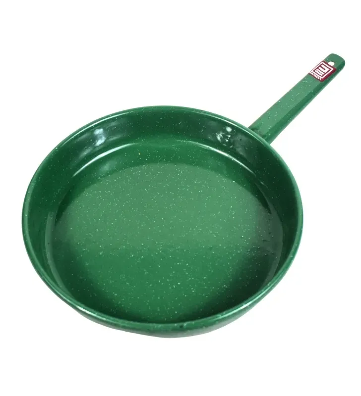 Sartén de Peltre No. 26 Verde Esmeralda Jaspeado con Mango – Prodesa