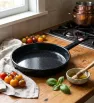 Sartén de Peltre No. 26 Negro Moteado con Mango – Prodesa