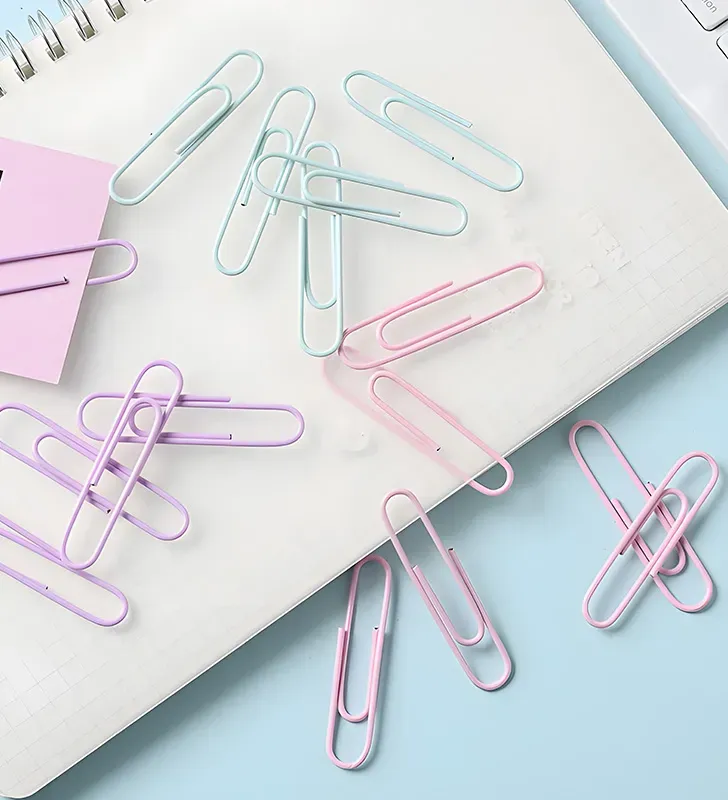Clips metálicos pastel – binder clips suaves