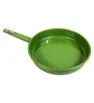 Sartén de Peltre No. 26 Verde Jaspeado con Mango – Prodesa